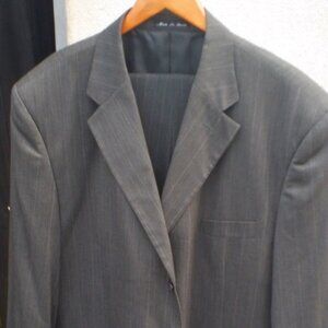 Milano Men’s 50L Two Piece Black Pin Stripe Suit